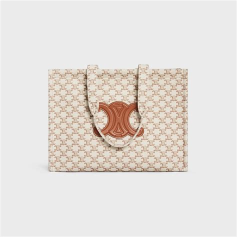 celine cabas lambskin|Women's Large cabas Thais in textile with Triomphe .